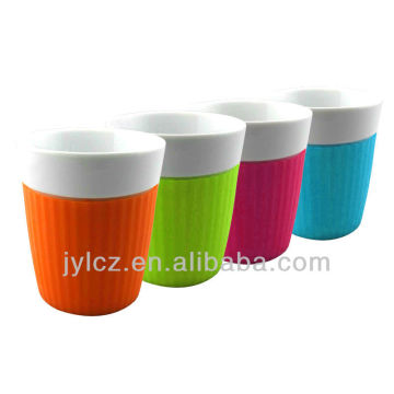 100cc expresso promotional cups with silicone sleeve